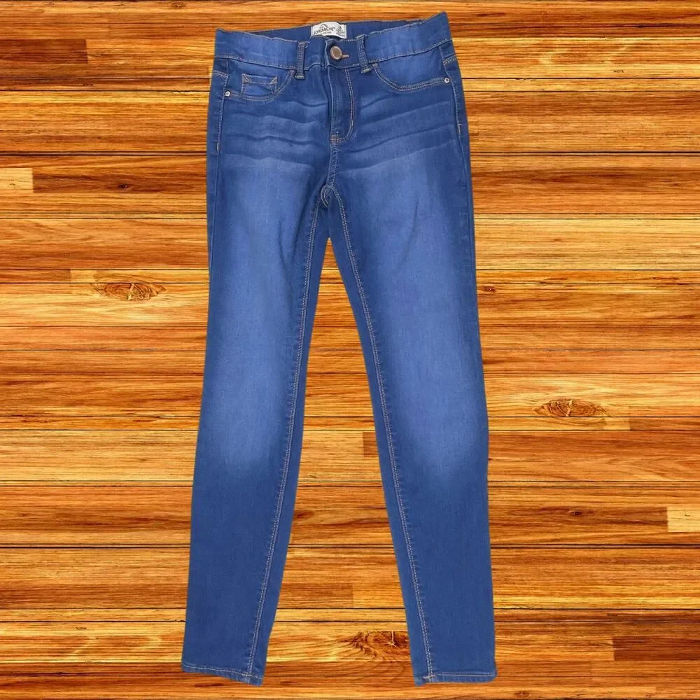 Jordache Jeans Girls 14 Slim Blue Denim Western Super Skinny Medium Wash Pants - Picture 1 of 13